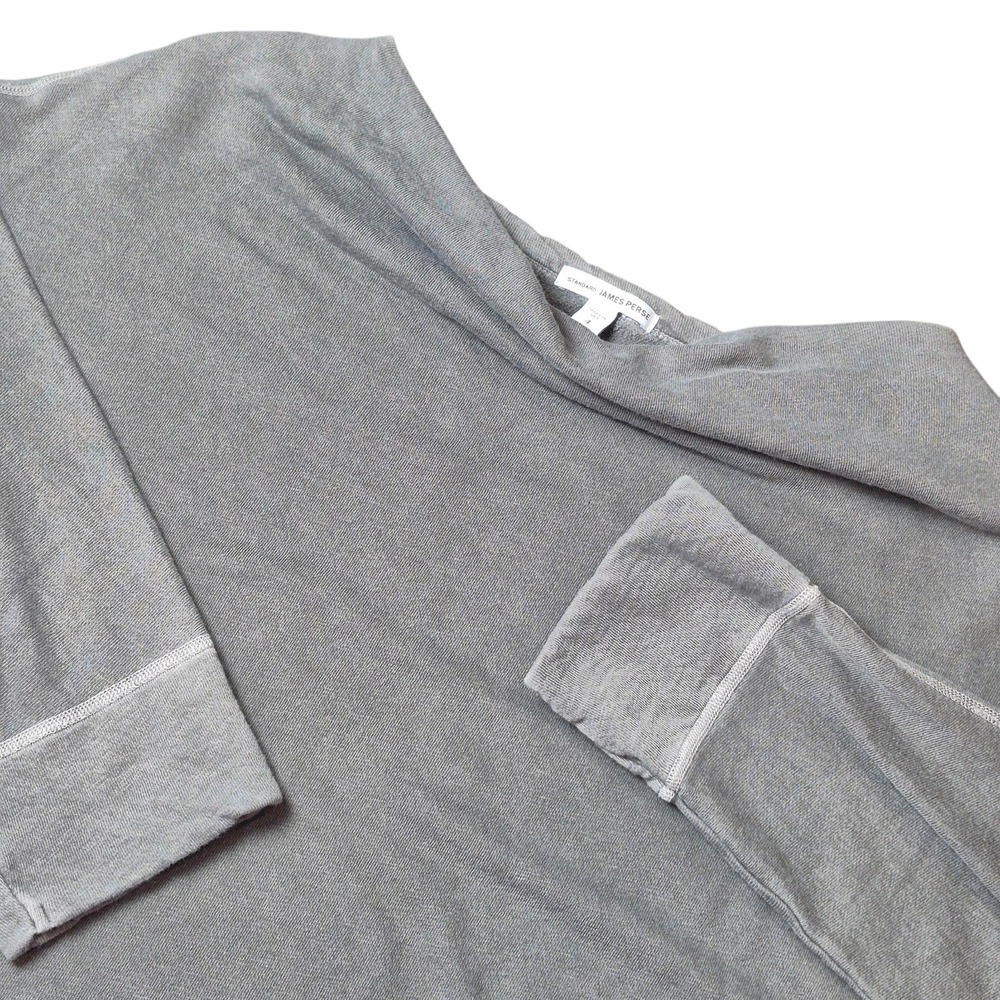 James Perse Women's 4 Medium Made in USA Gray Brushed Cotton Boxy Top